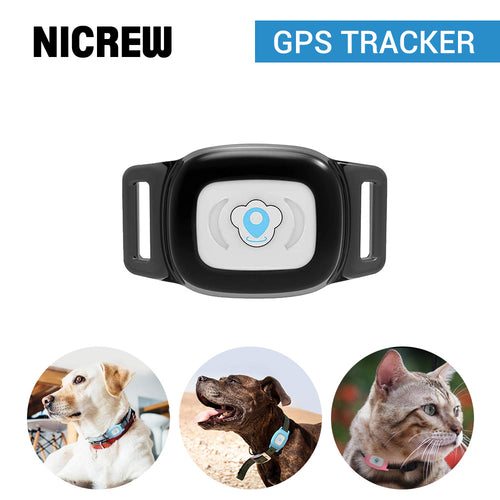 NICREW Dog GPS tracker Pet Locator for Dogs Cats Smart Real Time Positioning Tracking Device with Collar IP67 Waterproof & APP