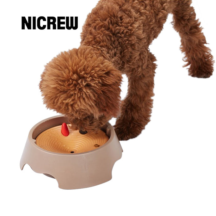 Nicrew Pet Bowl Dripless Anti-Gulping Spill-Proof No Skid Water or Food for dogs puppy cats Portable for Travel Water Bowl