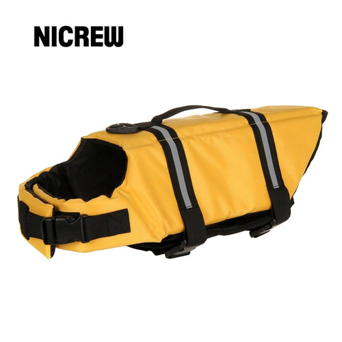 Nicrew Dog Life Jacket Dog Safety Pet Swimsuit Superior Buoyancy Lifesaver Safety Reflective Vest Pet Life Preserver Clothes